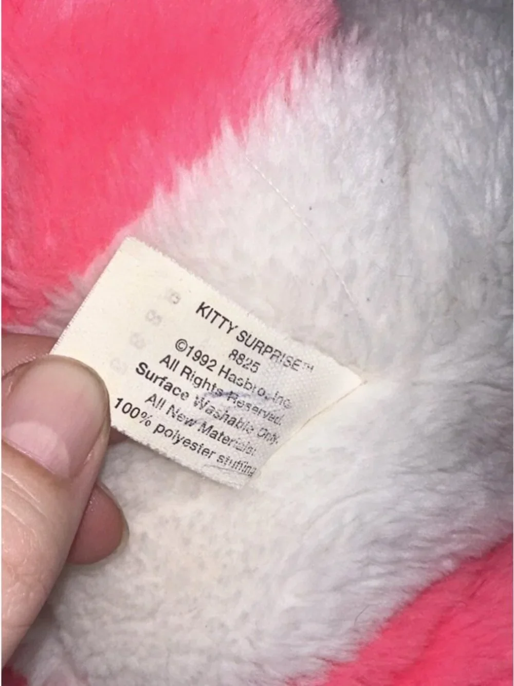 Hasbro Kitty Surprise Pink Plush Cat with 2 Kittens 1992 Vintage Rare 8825